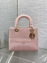 SMALL 24 LADY BAG IN PASTEL PINK CANVAS
